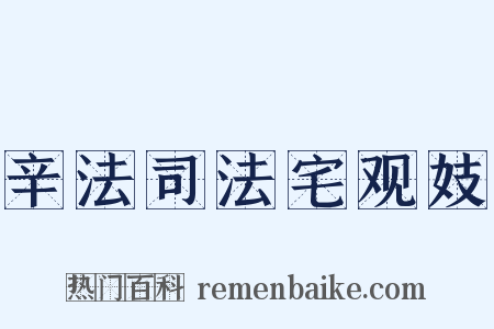 辛法司法宅观妓是什么意思的图片